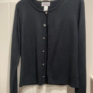 Versatile soft black cardigan